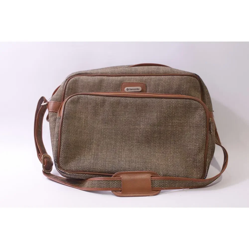 Samsonite, Travel Bag, Briefcase, Tweed Pattern, Shoulder Strap, ~ 260107-WH 885